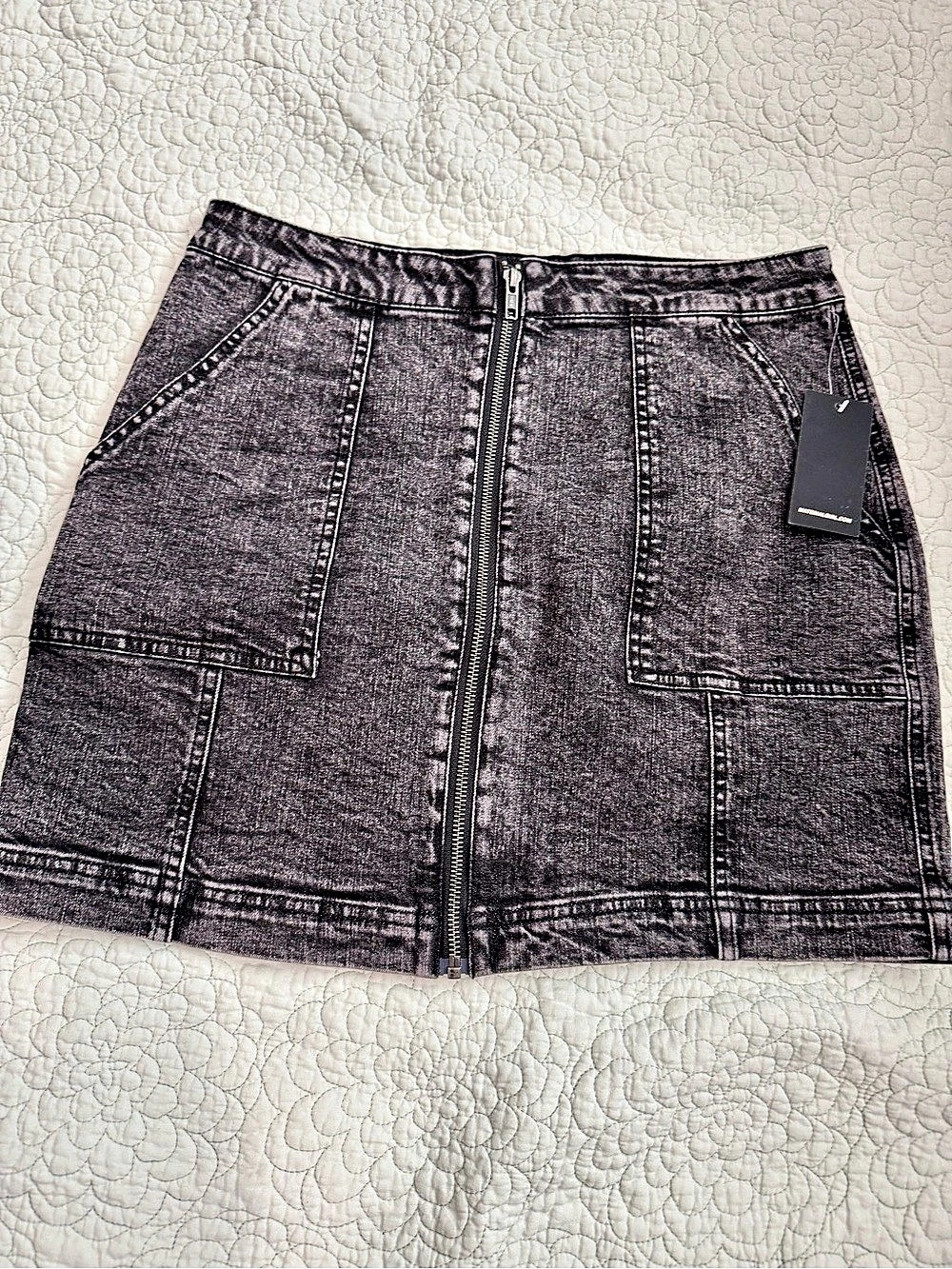 Material Girl Denim Mini Skirt in Black Size XL NWT